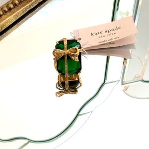 Kate Spade Pave Present Emerald Cocktail Ring